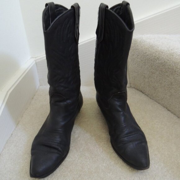 Ladies Cowboy Boots Size 8M Black Leather Western Boot by Seychelles - Picture 6 of 14